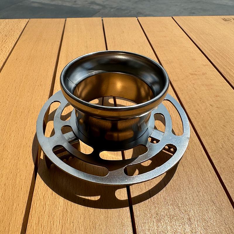 Aluminum Alloy Outdoor Alcohol Stove with Teapot and Insulated Heating Base for Picnic and Household Use