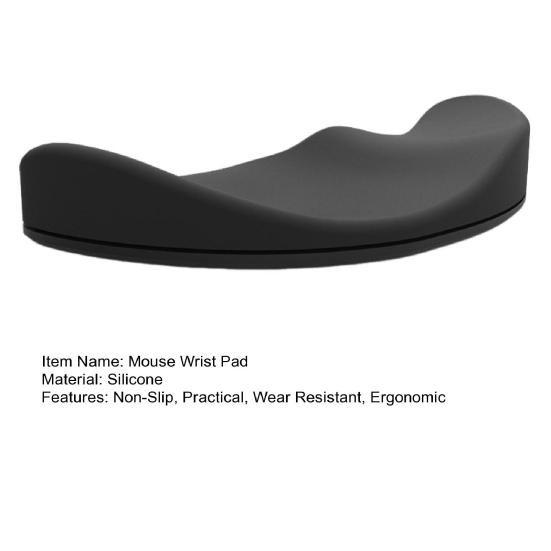 Эргономичная подставка для запястья мыши Изогнутая конструкция Износостойкая Нескользящая Портативная Размер Офис