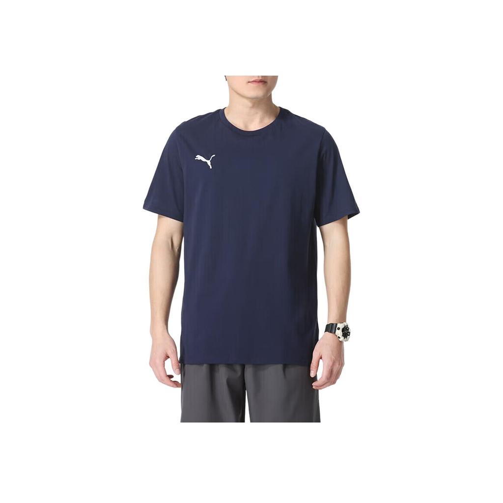 Puma Comfortable Breathable Round Neck Short Sleeve T-Shirt Men Tops Blue 658615-06