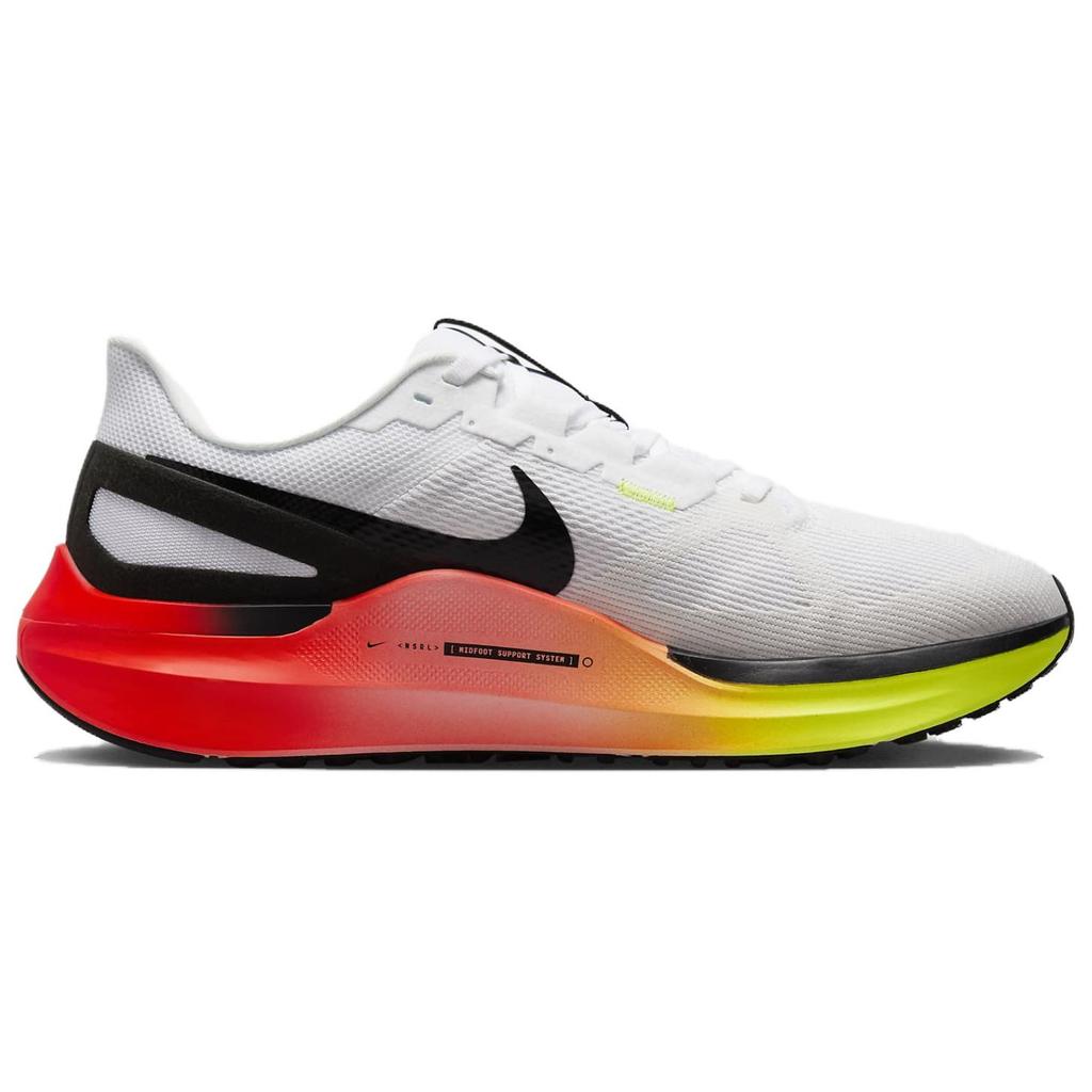 Nike Structure 25 Белые Ярко-малиновые Вольт Черные Кроссовки для бега HF4913-100