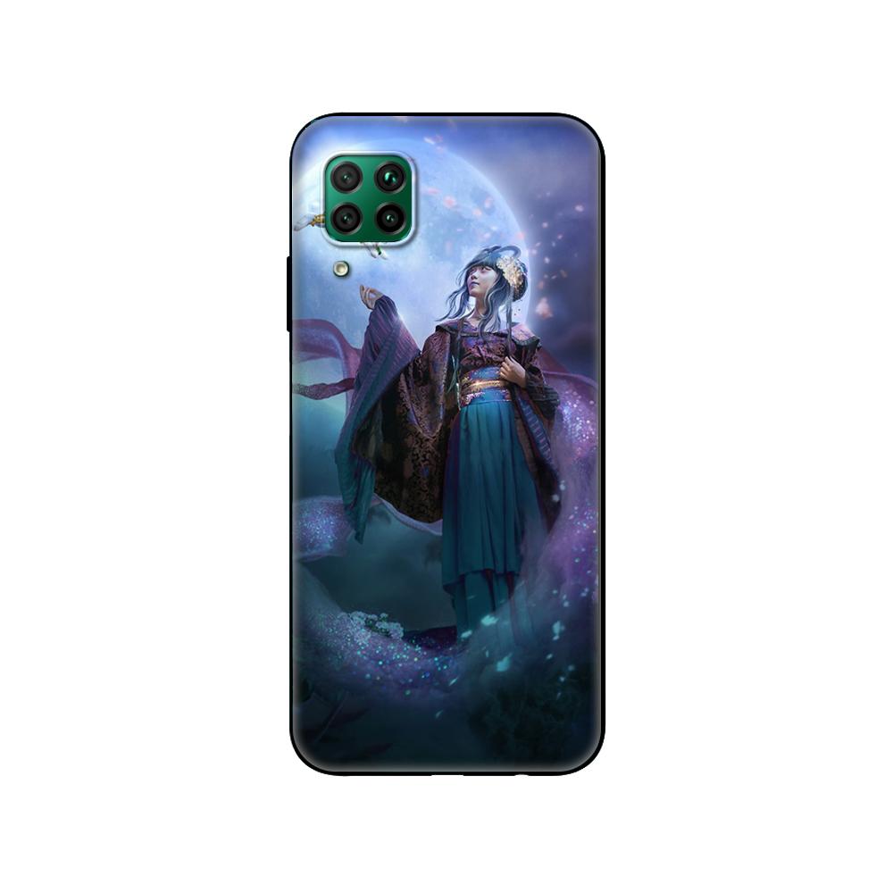 Черный чехол tpu для Huawei P30 Lite P30 Pro P40 чехол для Huawei P40 LITE EP Smart 2020 чехол oracle de la nuit dark light