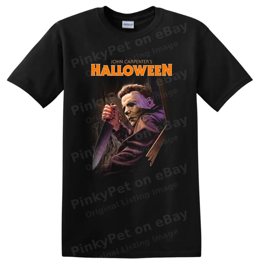 Michael Myers Halloween Horror T Shirt Masked Knife Stalker Classic Graphic Tee