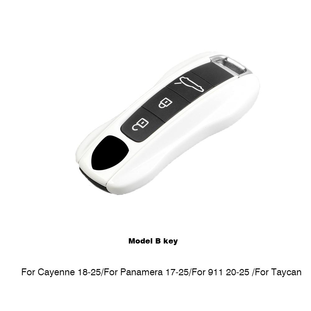 UZAI1 For Porsche Panamera Cayenne Macan 718 Cayman Boxster 911 Taycan Car 92 Personalized Key Case Protective Shell Remote Fob Cover