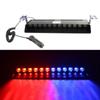 12V Car Strobe Flashing Lights Lamp 12LED Emergency Warning Light Truck Car Windshield Suction Cup Flashing Red/White/Blue