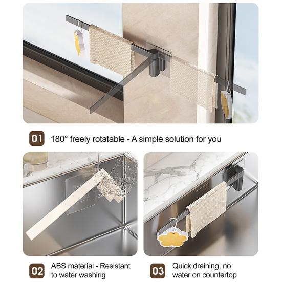 1/2 шт. Кухонная подвесная полка, вращающийся на 360 градусов настенный вращающийся органайзер, вертикальная настенная стойка для хранения, держатель для тряпок