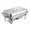 VEVOR 1 Pack Chafing Dish for Buffet Set, 9QT/ 8.5L Stainless Steel Chafer, for Banquet Party Wedding, Rectangle Buffet Server and Warmer