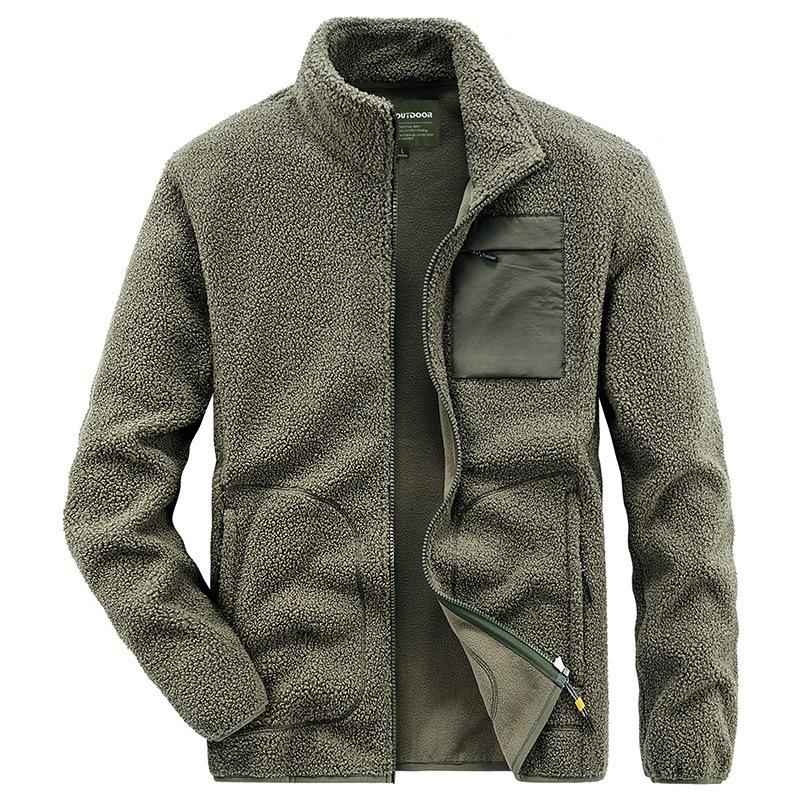 Autumn and Winter Fleece Jacket Outdoor Fleece Top Jacket Men's Cardigan Thickened Coat