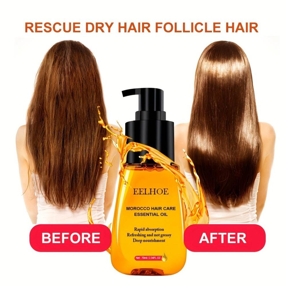 Anti-Frizz Haarserum Haarpflege Essential Marokko Seidenglanz Haarpflegeserum für die Reparatur von beschädigtem trockenem Haar