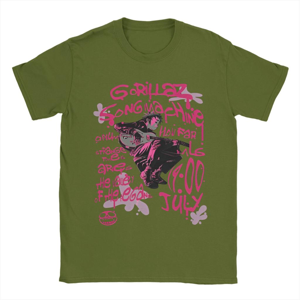 Music Band Gorillaz Punk Rock T-Shirt Summer  Harajuku T Shirts Men Cotton Round Neck Plus Size 5XL Tees Short-Sleeve Tshirt