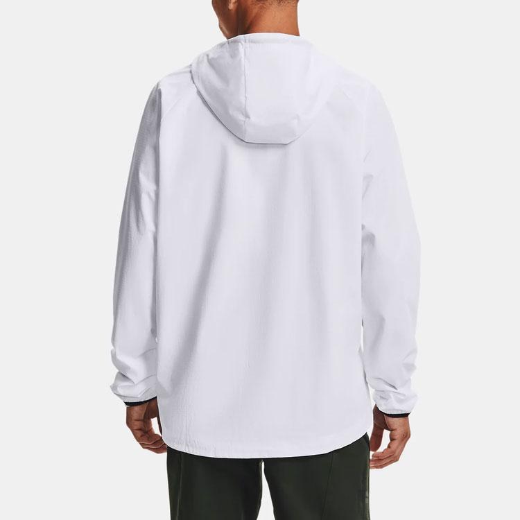 Under Armour Ветровка с капюшоном и логотипом Woven Series, мужская, белая 1361612-100