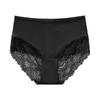 Women's Lace Stitching Seamless Panties High Waist Large Size Briefs Hip Lifting Underwear M-2XL