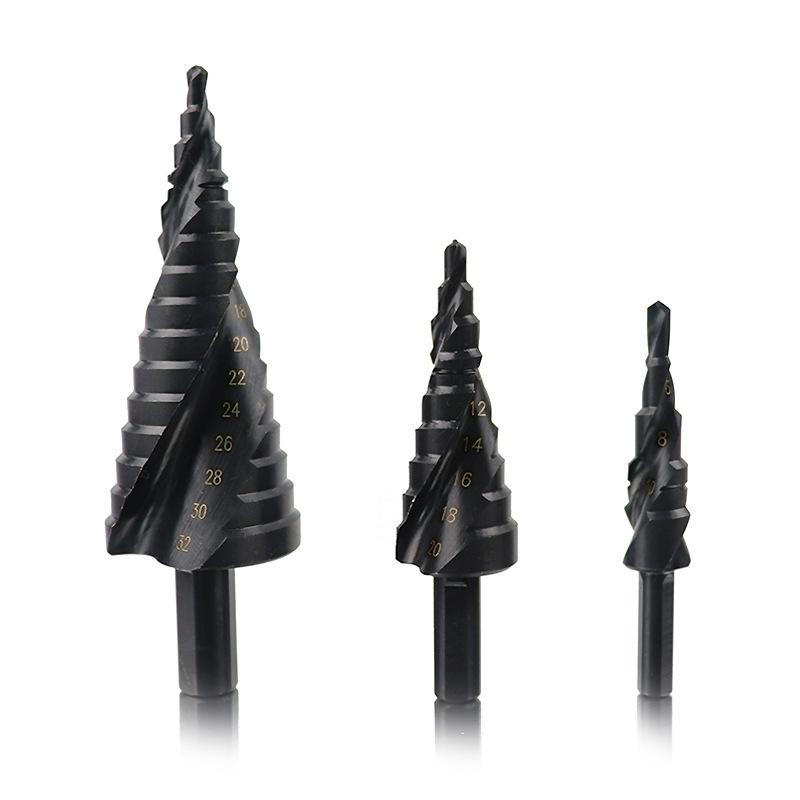3Pcs/set 4-32MM High Speed Steel Cobalt Stepped Bit Set High Speed Steel Spiral Metal Bit HMM