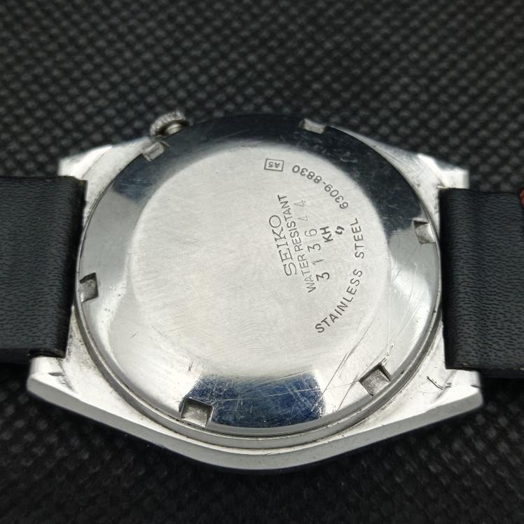 USED VINTAGE SEIKO 5 AUTOMATIC 6309A JAPAN MENS D/D WHITE WATCH 608e-a315938-9 SKU608e-a315938