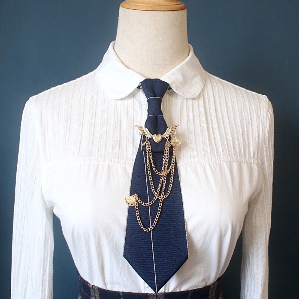 Polyester Chain Neck Accessory Preppy Style Neck Ornament Fashion JK Collar Pin JK Uniform Wear
