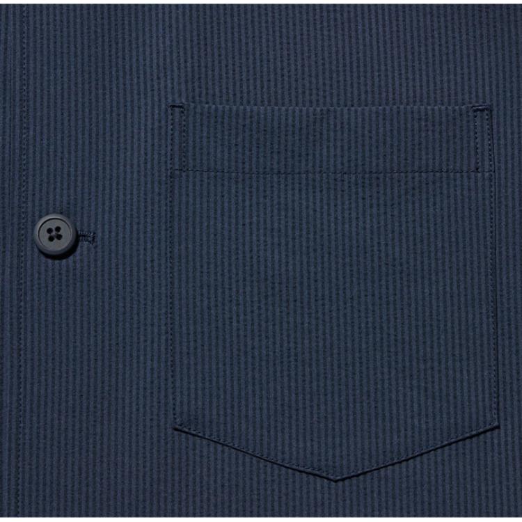 Uniqlo Однотонная повседневная свободная куртка Мужские куртки Темно-синий 459530-68