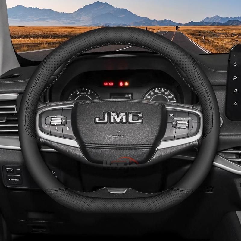 Leather Car Steering Wheel Cover for JMC Grand Avenue Dadao Vigus Plus 2018 2024 2025 2026 Accessories
