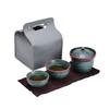 Portable Travel Tea Set, Ceramic Teacup, Kiln change Cups, Simple Ke Cup, Chinese Teaset, Office Teacup, 1 Pot 2 Cups