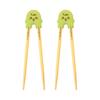 Mother's Corn Practice Chopsticks Set, Mischievous Green, 2 Pieces, Korean Popular Tableware