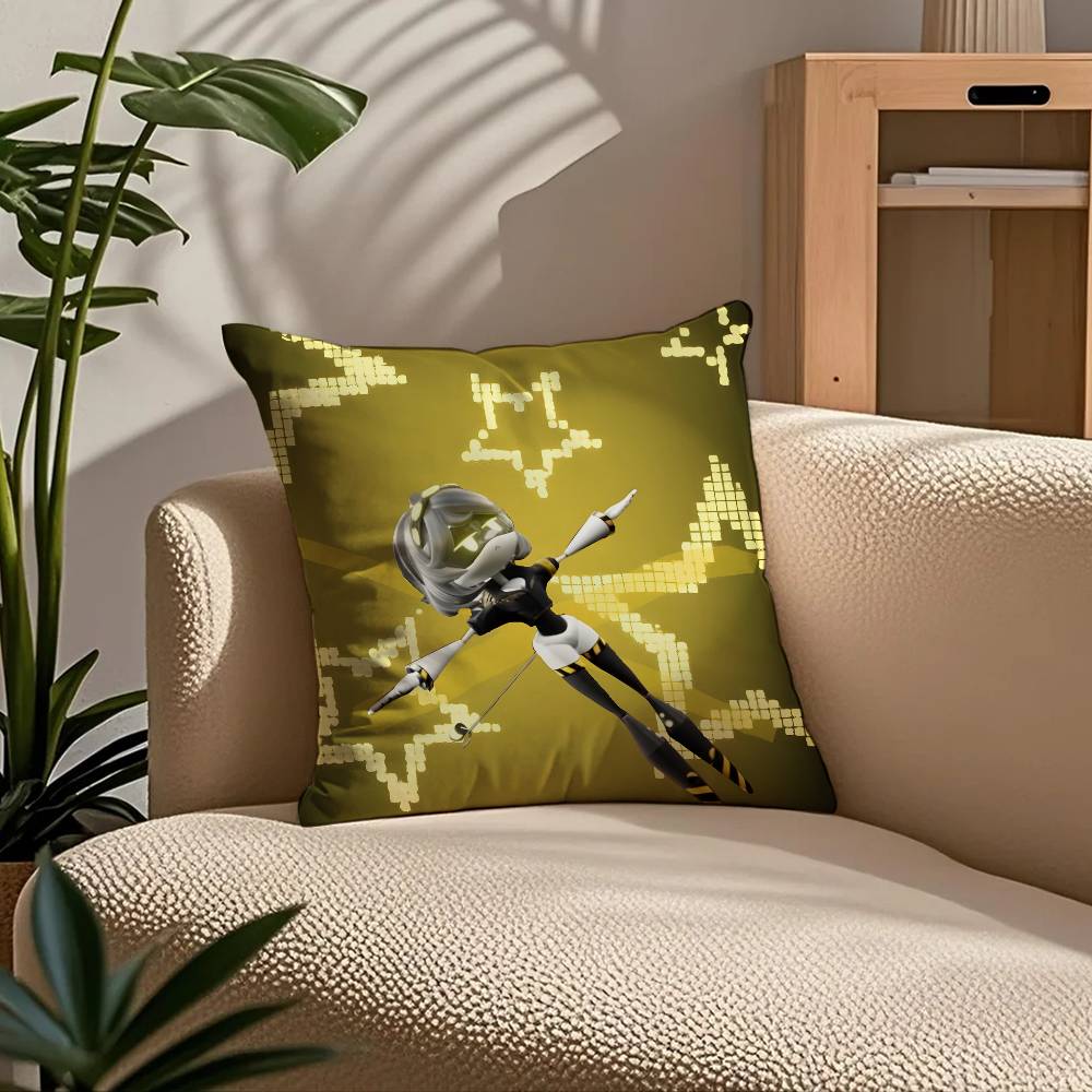 ANIME m-Murder d-Drones Pillow Case Comfort Sofa Bed Silky elegant Invisible zipper Custom Decorative cushion cover