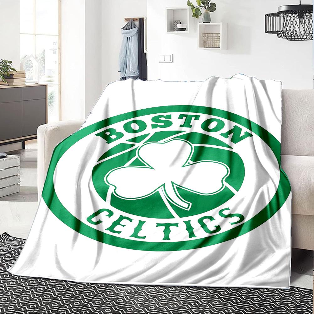 1pc Blanket - Boston Celtics logo  Print Design,Lightweight Blanket for Sofa,Bed- Soft &Warm,Gift for All Seasons