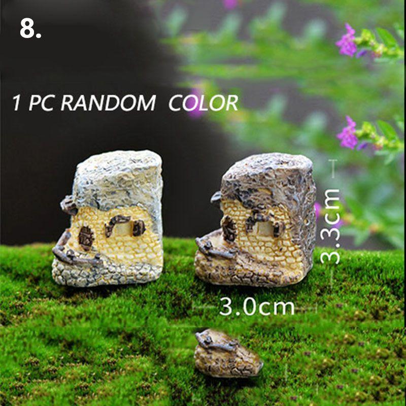 Resin Miniature House Set With Cartoon Architecture For Home Decor And Gift Ideas
