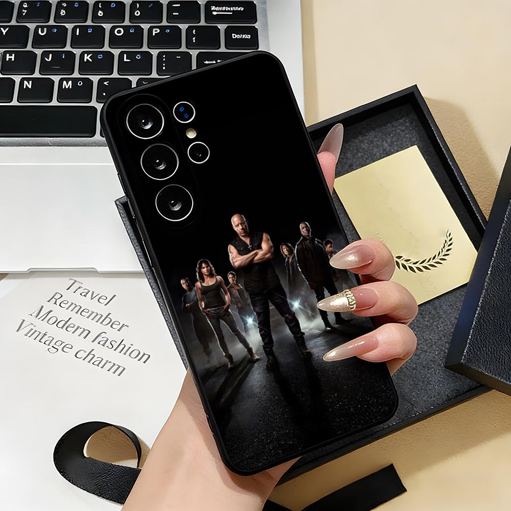 F-быстрый И F-яростный Чехол Для Телефона Для Samsung S26 S25 S24 FE S23 S22 S21 Plus S20 Ultra Note20Ultra Черный Мягкий Корпус