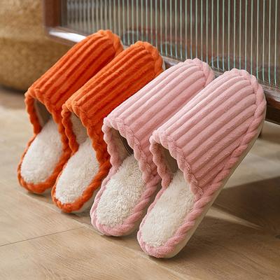 Хлопковые тапочки нескользящие домашние напольные шерстяные тапочки зимние домашние парные комнатные туфли заводской грузовой пропуск