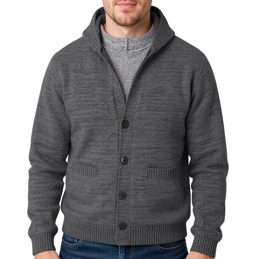 Мужской кардиган на пуговицах, винтажный модный свитер