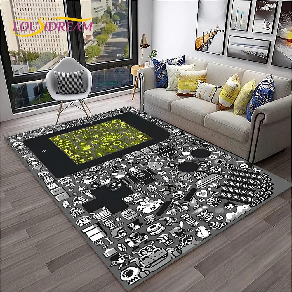 Game Boy GamePad Ретро игровая консоль Коврик для дома Гостиная Спальня Диван Коврик Декор, детский коврик Нескользящий напольный коврик