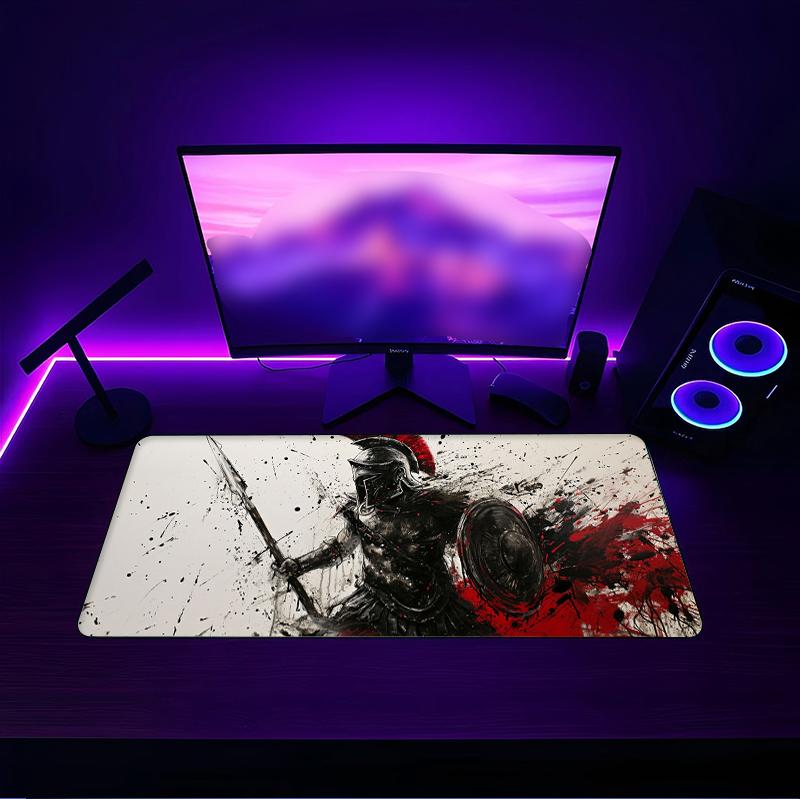 Warrior Mouse pad with a non slip rubber base suitable for home offices and an ideal gift for gamers