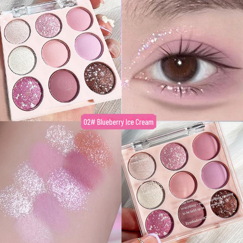 Палитра теней для век Laceina Ice Cream: Девять цветов с низкой насыщенностью — корейский стиль для нежного, чистого образа