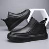 Men's Shoes Spring and Autumn New Martin Boots Medium Top Shoes Business Casual High Top Leather Shoes