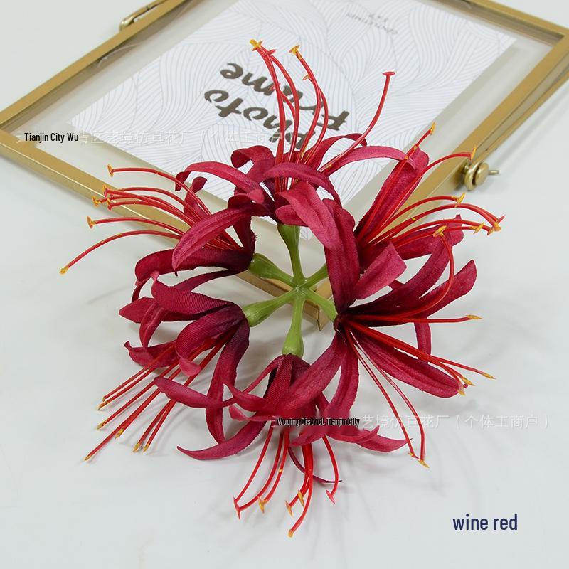 Lycoris Radiata and Zephyranthes Artificial Flower Arrangements for Indoor Decoration and Photography Props