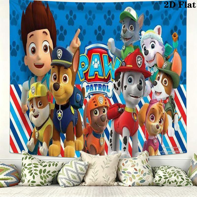 Dogs Cartoon Wall Tapestry Aesthetic Wall Hanging Printed Fabric Blanket Decorative Tapestries for Bedroom Living Room Home Decor