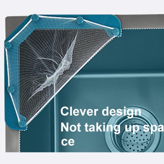 1 комплект, сетка для фильтра для раковины, треугольная рамка, угловая сетка для фильтра, одноразовая корзина для слива мусора для домашней кухни