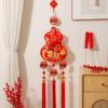 2026 Horse Year Fortune Character Pendant Flocking Hanging Tassels Fu Character Decorative Nonwovens Traditional