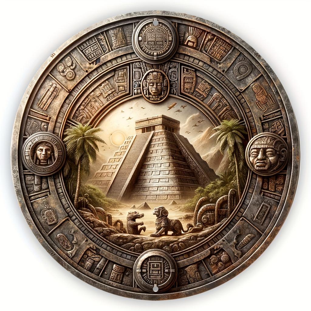 Wood Round Wooden Sign Art Painting Wreath Decorative Plates Entrance Decor Gift Mask Theme For Bar Club Home Room Wall Decor for Church Front Door