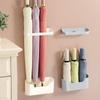 Plastic Umbrella Stand Home Punch-Free Rain Gear Storage Shelf Indoor Hanging Long Short Handle Umbrella Drain Racks Behind Door