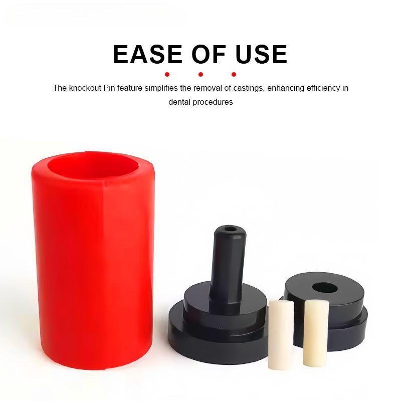 1Set Porcelain Casting Rings Silicone Rubber Rings for Dental Porcelain Furnaces Portable Push-Rod Base Dental Materials