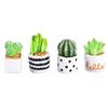 1Set 1:12 Dollhouse Miniature Succulent Plant Potted Cactu Landscape Home Decor