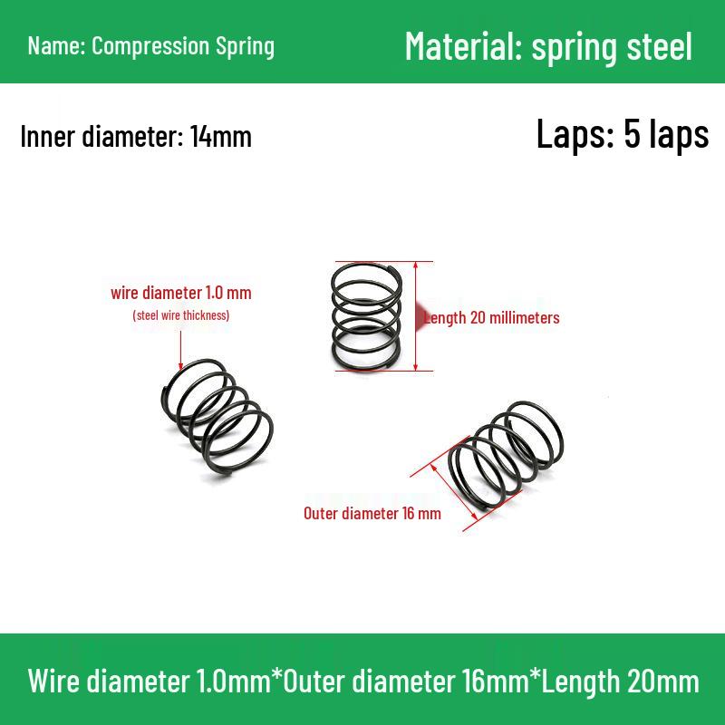 Сверхмощный Y-образный амортизатор с компрессионной пружиной, диаметр проволоки 1,0 мм, внешний диаметр 5-20 мм.