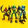 НОВЫЙ Золотой Маска Bionicle Строительный Блок Аниме Фигурки Действия Солдат Робот Кирпич 2в1 Гали Лева Таху Защитник Игрушки Для Мальчика Подарок