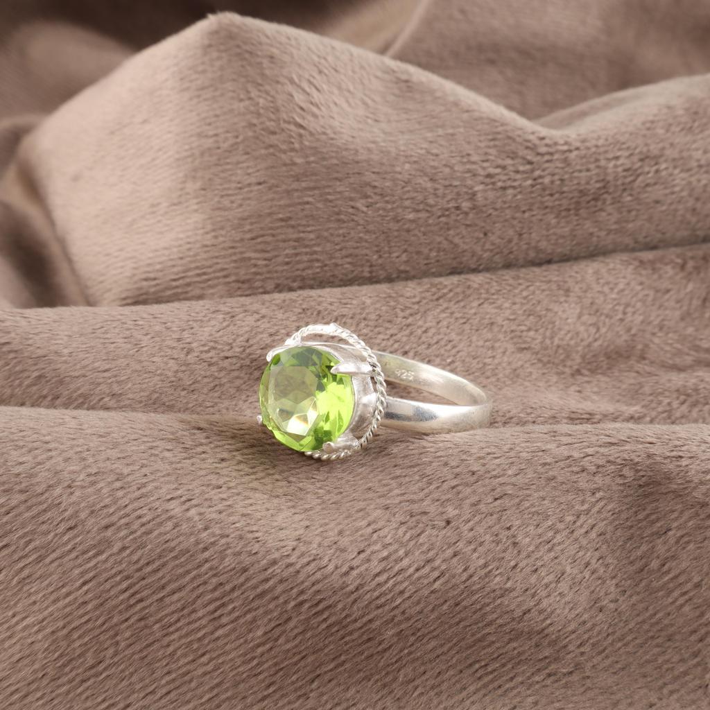 Glorious Peridot Ring Gemstone Jewelry, 925 Solid Sterling Silver Ring, Handmade Jewelry Birthstone Ring, Gift For Women