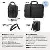 Sanwa Direct 200-BAG171BK 3-в-1 Деловая сумка, Большая вместимость, Вмещает 15,6-дюймовый ноутбук, Бумагу формата A4, Множество карманов, Расширяемый боковой клин, 28,3 л