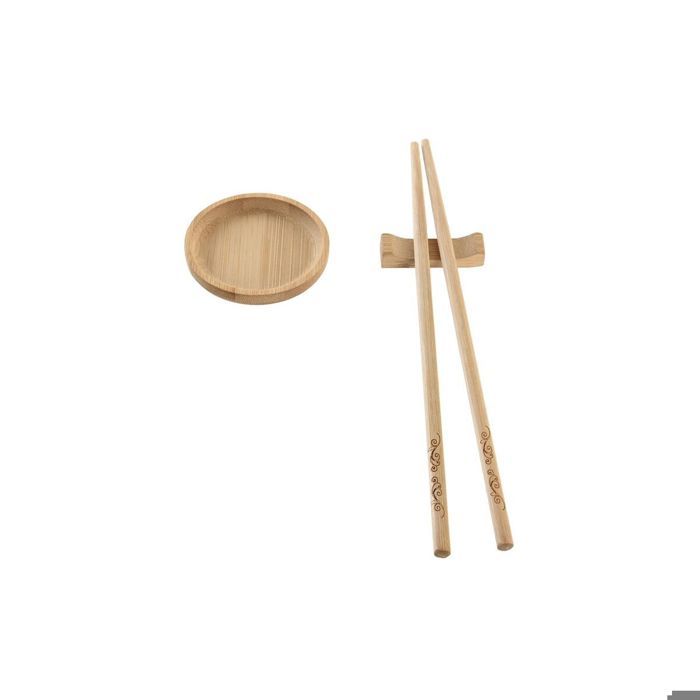 Ensemble de soucoupes de sushi - DKD HOME DECOR - Naturel - Marron - En pack