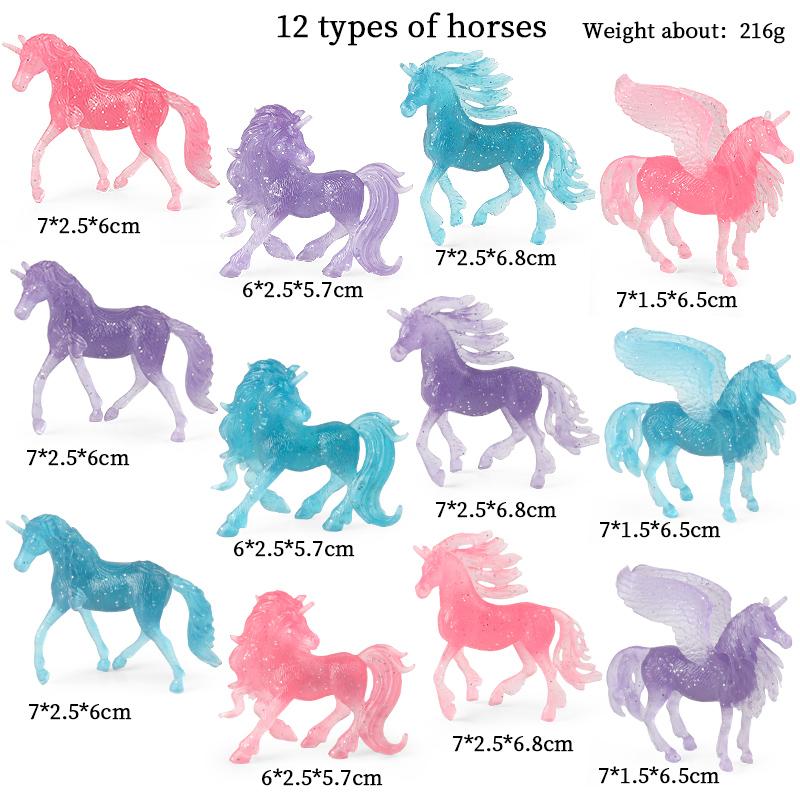 Oenux Сказка Летающая Лошадь Мифическая Альпака Эльф Пегас Фигурки Животное Модель Коллекция Милая Девочка Подарок на День Рождения Детская Игрушка