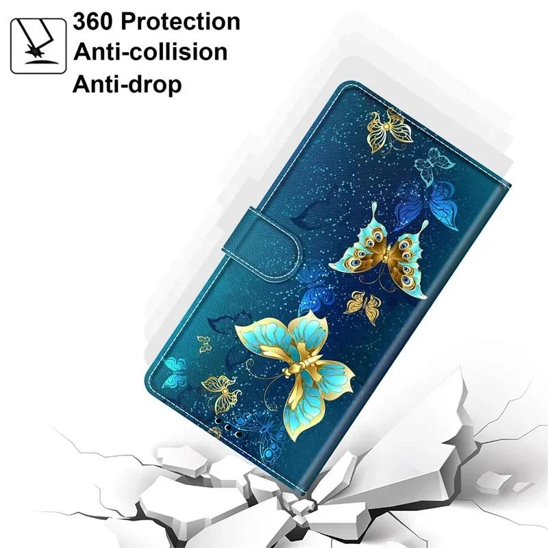 Чехол-книжка с бабочкой для Huawei Honor 90 Lite Honor90 Pro Кожаный чехол с рисунком бабочки для Honor 90 Pro Honor90lite Чехол-книжка с подставкой