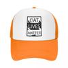 Cat Lives Matter Funny Baseball Caps Mesh Hats Casquette Sport Unisex Women Caps