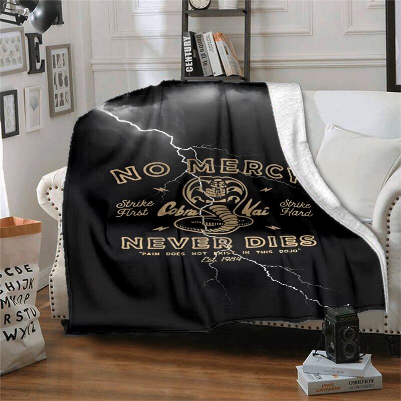 Cobra Kai Flannel Blanket Soft Warm All-Season Throw, Design for Camping, Car Travel, Hiking Sofa, Bed, Office Perfect Gift for Parties