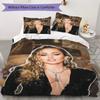 miley cyrus Pattern Bedding uilt Set uilt Cover Pillowcase Home Decoration Birthday Gift (1 * duvet cover + 2 * pillowcase without core)